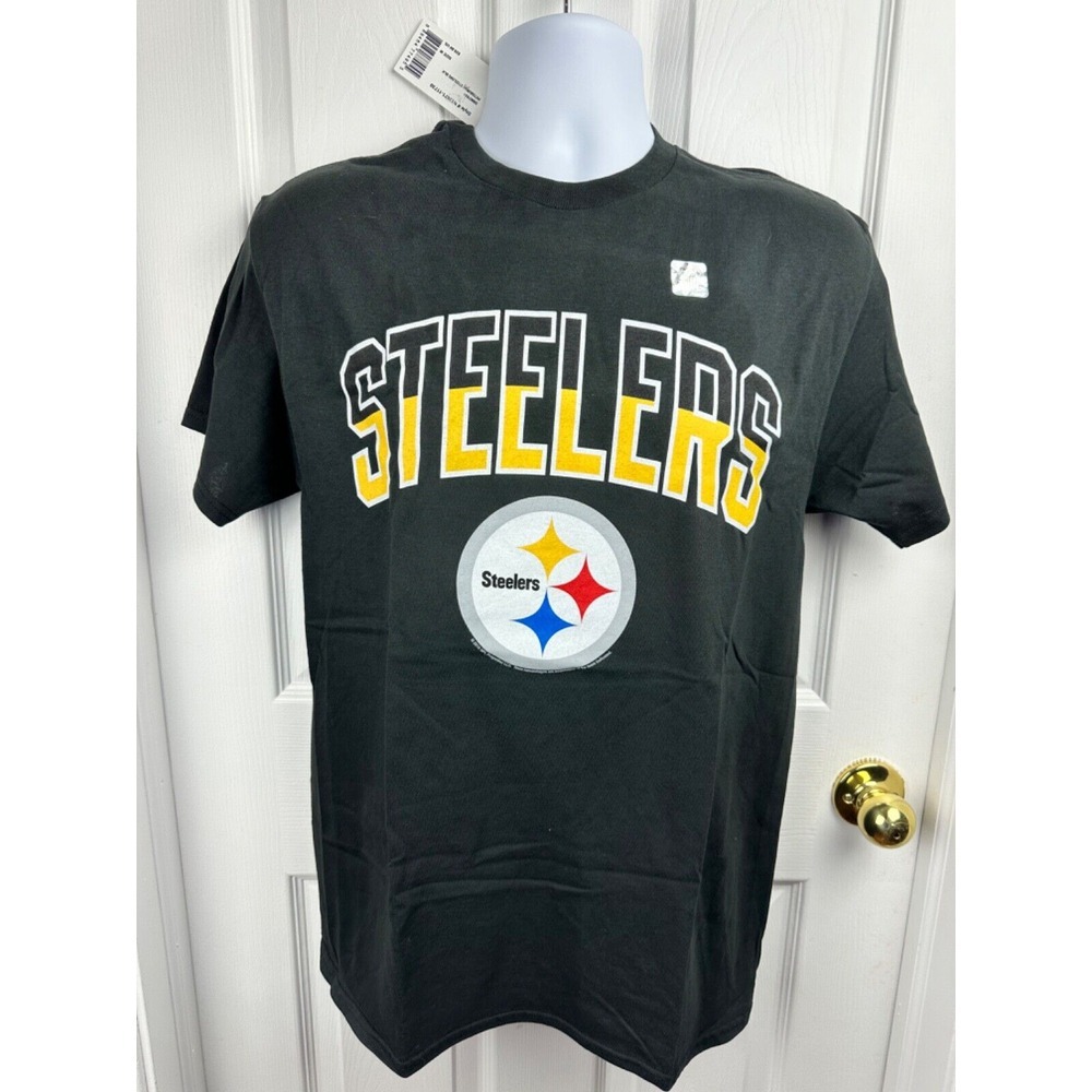 NEW NFL Pittsburgh Steelers Logo Short Sleeve Black Size Medium‎ TShirt